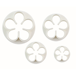 O'Creme 5 Petal Flower Cutter, Set of 4