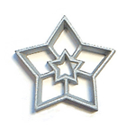 Double Star Rosette-Iron Mold, Cast Aluminum