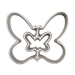 Rosette-Iron Mold, Cast Aluminum 2 in 1 Butterfly Shape