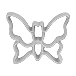 O'Creme Rosette-Iron Mold, Cast Aluminum Butterfly Shape