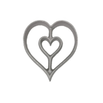 Rosette-Iron Mold, Cast Aluminum, Heart Shape