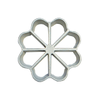 Rosette-Iron Mold, Cast Aluminum Large Floral Shape