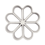 Rosette-Iron Mold, Cast Aluminum, Small 8 Petal Floral Shape