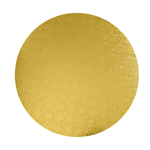 O'Creme Round Gold Cake Drum Board, 12" x 1/4" High, Pack of 10