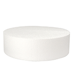 Round Polystyrene Cake Dummy, 3 Inch High