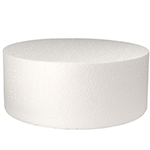 Round Polystyrene Cake Dummy, 4 Inch High