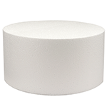 Round Polystyrene Cake Dummy, 5 Inch High