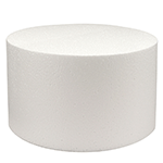 Round Polystyrene Cake Dummy, 6 Inch High