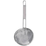 Round Stainless Strainer 6" Diameter, Coarse Single Mesh