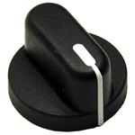 Roundup OEM # 2100253 / 2100323, 1 3/8" Black Toaster Knob