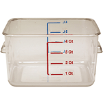 Rubbermaid FG630400CLR Square Storage Container Clear 4 Qt.