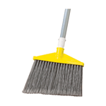 Rubbermaid FG638500GRAY Broom, 1" Dia Aluminum Handle,Flagged Polypropylene Fill