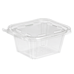 Clear Plastic Hinged Lid Container 4-7/8