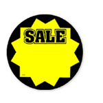 SALE Sign Card, 100Pk, 4 Background Colors