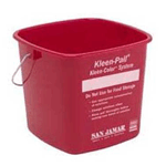 San Jamar 6-Quart Red Kleen-Pail Bucket