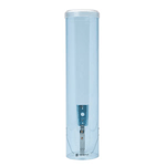 San Jamar C3260TBL 16" Pull-Type Water Cup Dispenser, Translucent Blue Plastic