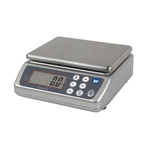 San Jamar WashDown Stainless Steel Platform Counting Scale 33 Lb x 0.1 Oz