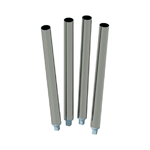 Work Table Legs 34-1/2"H, Galvanized Steel with Plastic Adjustable Foot, Set of 4