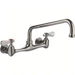 Tap Wall Mount Faucet, 8" Centers, 6" Swing Spout