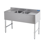 Sapphire SMBS-2D Two Compartment Underbar Sink Unit with Two Drainboards