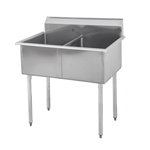 Sapphire SMSQ1214-2 Two Compartment Stainless Steel Budget Sink, 27