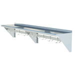 Sapphire SMWP-1584 Wall-Mounted Overshelf with Pot Rack, 84