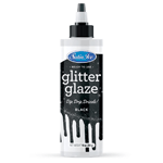 Satin Ice Black Glitter Glaze, 10 oz.