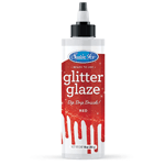 Satin Ice Red Glitter Glaze, 10 oz.