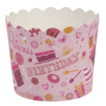 Scalloped Pink Birthday Baking Cups, Pack of 20