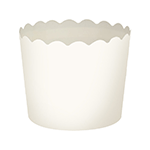 Scalloped White Baking Cups, Pack of 16