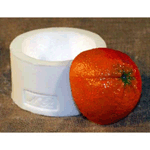 Silicone Rubber Mold. Orange 2.5" Diameter, Marzipan