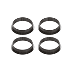 Silikomart 100mm Black Perforated Tarte Ring, Set of 4