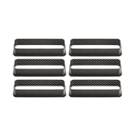Silikomart 120 x 35 x 20mm High Rectangular Black Perforated Tarte Ring, Set of 6