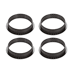 Silikomart 120mm Black Perforated Tarte Ring, Set of 4