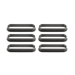 Silikomart Oblong Black Perforated Tarte Ring 146 x 35 x 20mm High, Set of 6