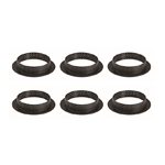 Silikomart 80mm Black Perforated Tarte Ring, Set of 6