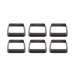 Silikomart 80mm Square Black Perforated Tarte Ring, Set of 6