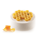 Silikomart "MIEL 18" Silicone Honeycomb Baking & Freezing Mold, 6.1 oz., 6 Cavities