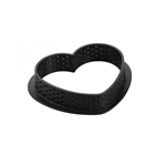 Silikomart Black Perforated Tarte Ring Amore, 80mm x 70mm x 20mm H, Set of 8