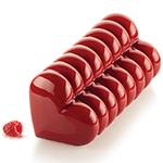 Silikomart BUCHE COEUR Silicone Heart Log Baking & Freezing Mold, 43.6 oz.