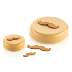 Silikomart CHABLON MUSTACHE Chocolate Chablon, 43 Cavities