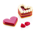 Silikomart LEVEL HEARTS 35 Silicone Baking & Freezing Mold, 1.2 oz., 8 Cavities