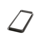 Silikomart Rectangular Black Perforated Tarte Ring,  265mm x 105mm x 20mm H