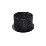 Silikomart Round Black Perforated Tarte Ring, 50mm dia. x 35mm - Set of 6