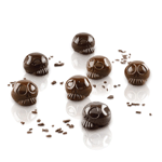 Silikomart Silicone Chocolate Mold, Amleto Skull, 9 Cavities