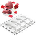 Silikomart Silicone Mold for Ice Cream Pops: Heart Shape