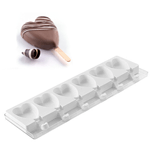 Silikomart Silicone Mold for Ice Cream Pops: Mini Heart Shape