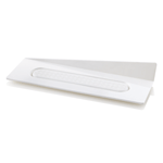 Silikomart White Rectangular Dessert Plate, 5.5" x 1.6" - Pack of 100