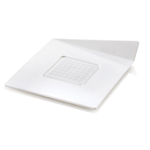 Silikomart White Square Dessert Plate, 3.3