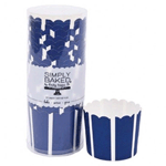 Simply Baked Navy Vertical Large Paper Baking Cup, 5 oz Capacity 2.5" Dia. x 2.25" High, Pack of 20
